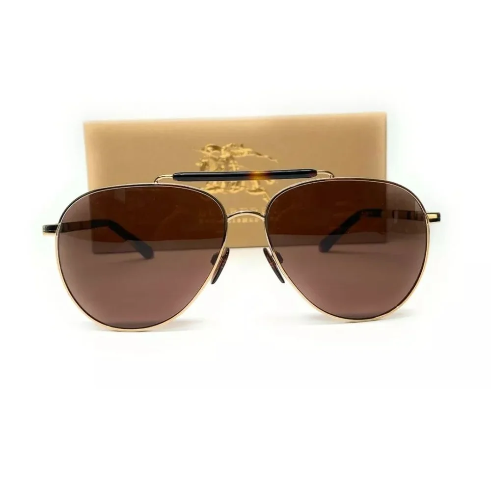 Burberry Men's Light Gold Brown Sunglasses!